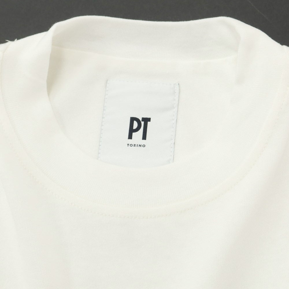 [New] PT TORINO Cotton Crew Neck Short Sleeve T-Shirt White [48] [Condition Rank N] [Men&