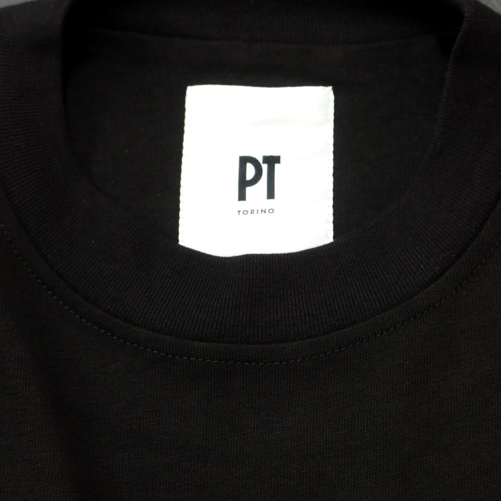 [New Outlet] PT TORINO Cotton Crew Neck Short Sleeve T-Shirt Black [46] [Condition Rank N-] [Men&