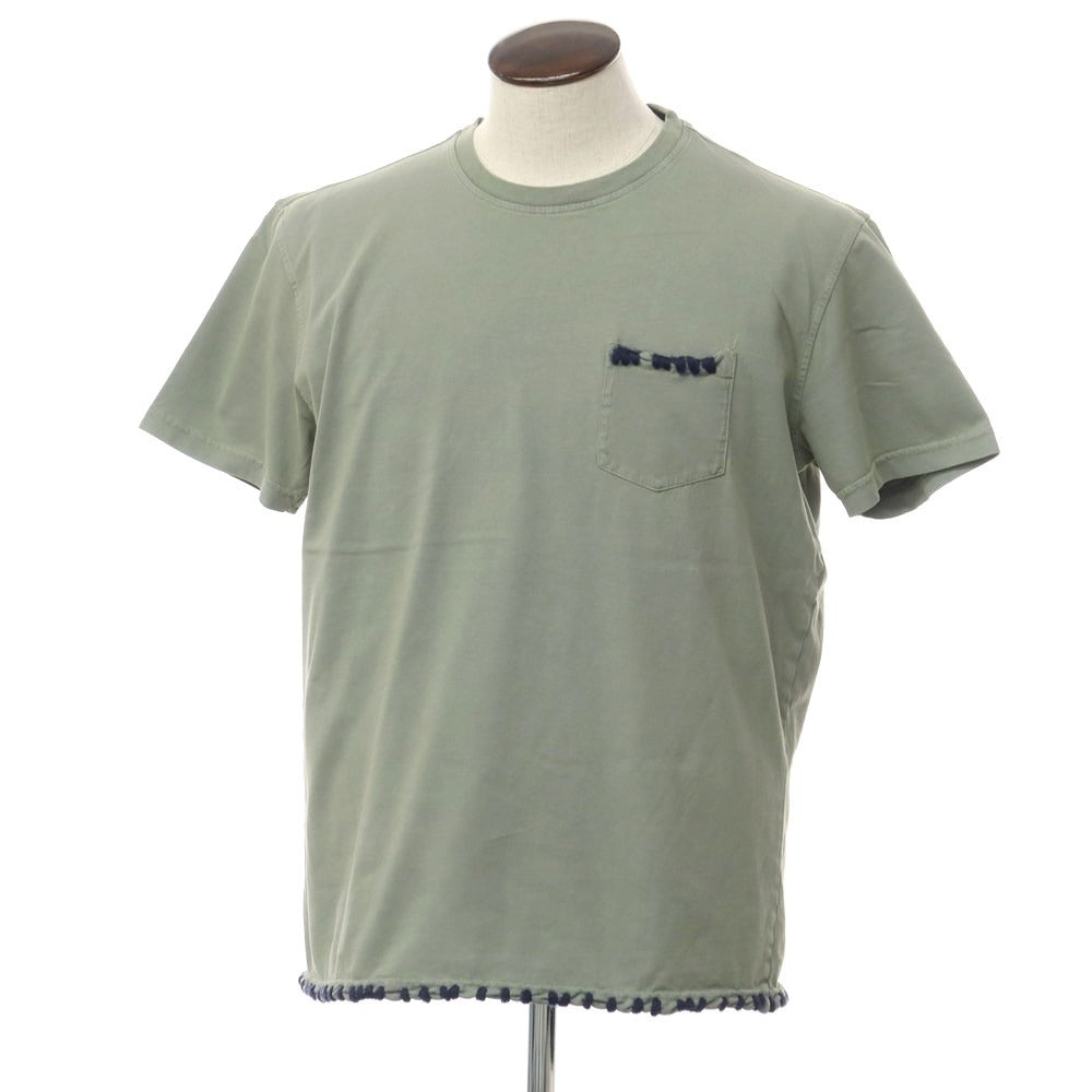 [New] PT TORINO Cotton Crew Neck Short Sleeve T-Shirt Sage Green [52] [Condition Rank N] [Men&