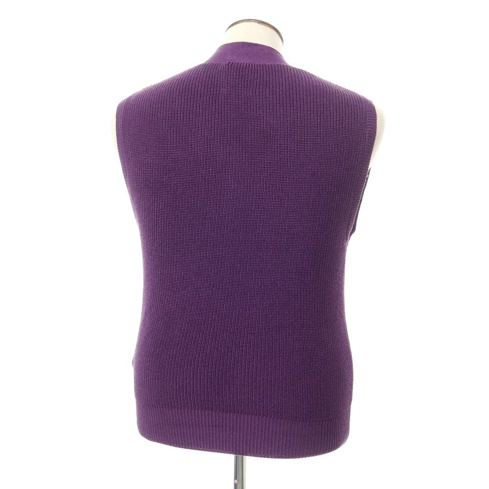 [New] PT TORINO Cotton Rayon V-neck Knit Vest Purple [48] [Condition Rank N] [Men&