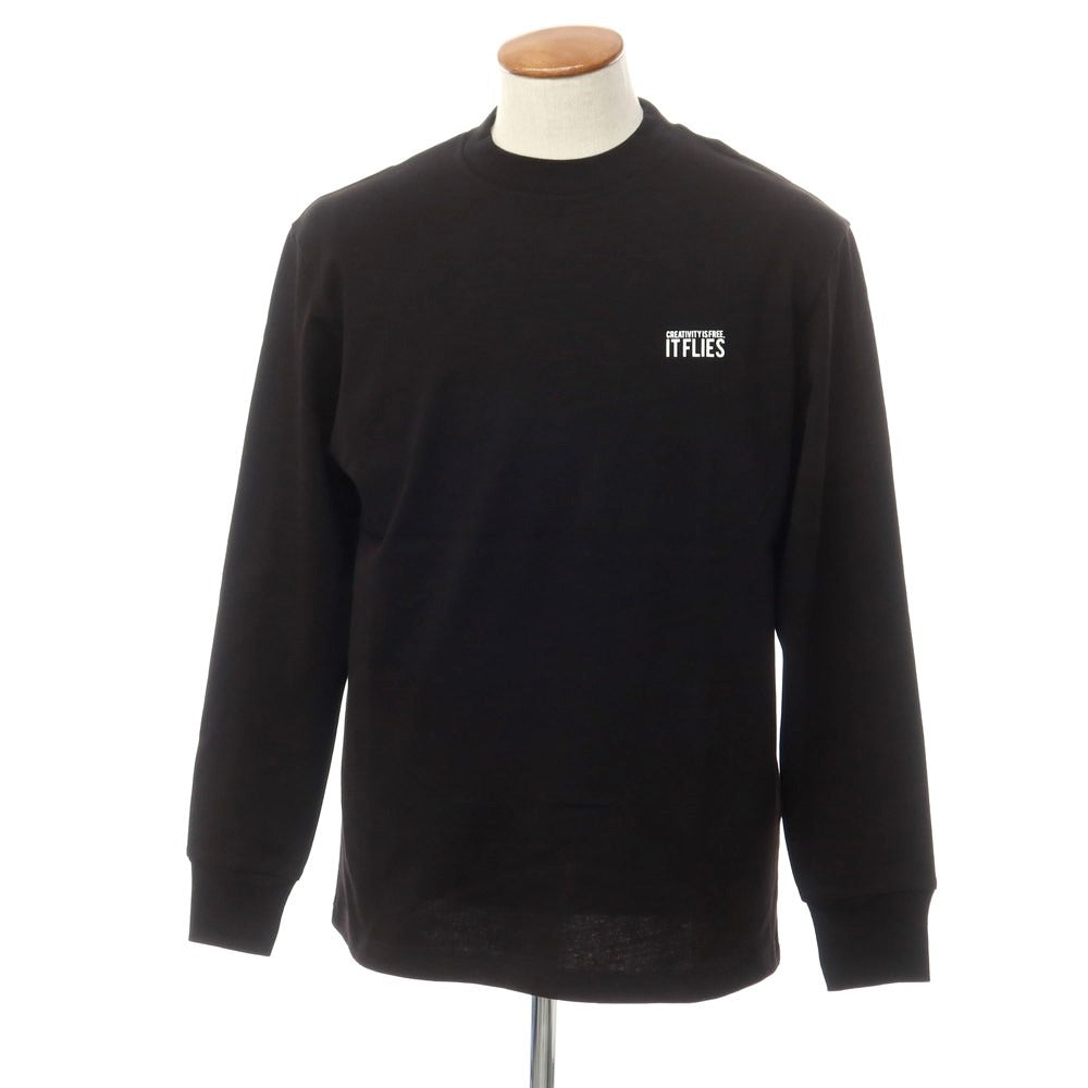 [New] PT TORINO Cotton Crew Neck Long Sleeve T-Shirt Black [46] [Condition Rank N] [Men&