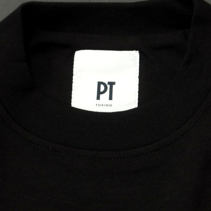 [New] PT TORINO Cotton Crew Neck Long Sleeve T-Shirt Black [46] [Condition Rank N] [Men&