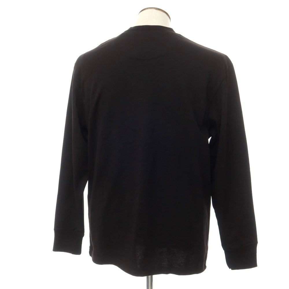 [New] PT TORINO Cotton Crew Neck Long Sleeve T-Shirt Black [50] [Condition Rank N] [Men&