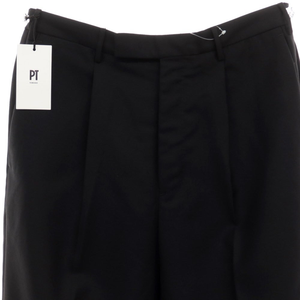 [New] PT TORINO Edge Polyester Wool Dress Slacks Pants
 Black [Size 50] [BLK] [S/S] [Condition Rank N] [Men&