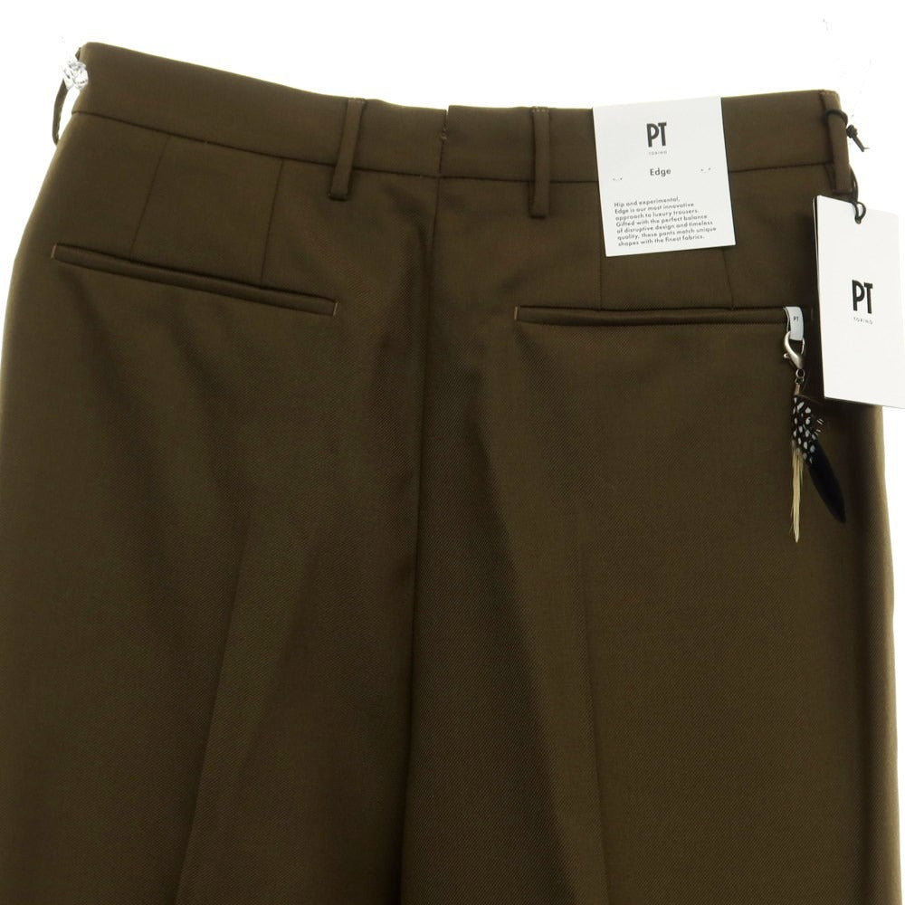 [New] PT TORINO Edge polyester wool casual slacks pants
 Olive [Size 46] [GRN] [S/S] [Condition Rank N] [Men&