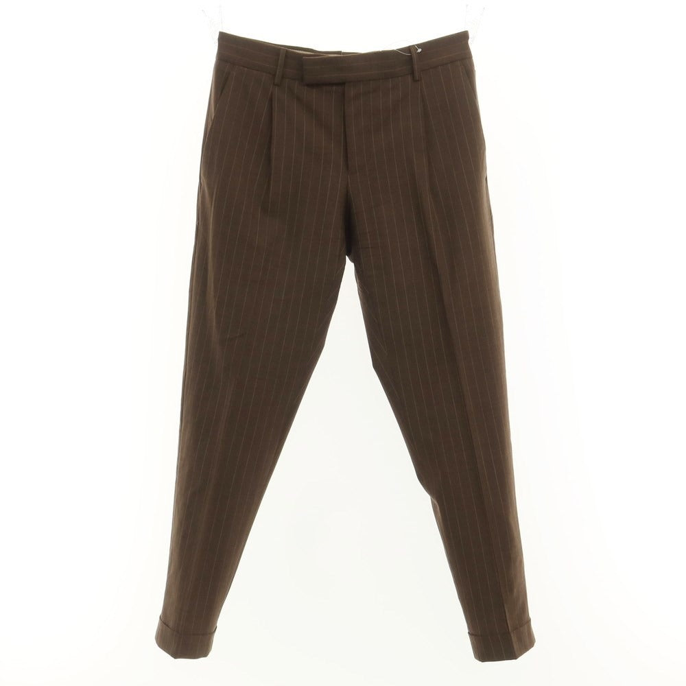 [Used] PT TORINO stretch wool dress slacks pants
 Brown x Yellow [Size 46] [BRW] [S/S] [Condition Rank B] [Men&