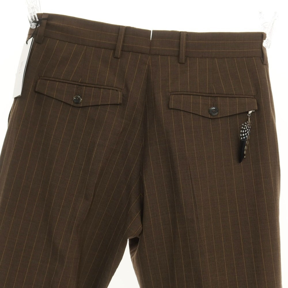 [Used] PT TORINO stretch wool dress slacks pants
 Brown x Yellow [Size 46] [BRW] [S/S] [Condition Rank B] [Men&