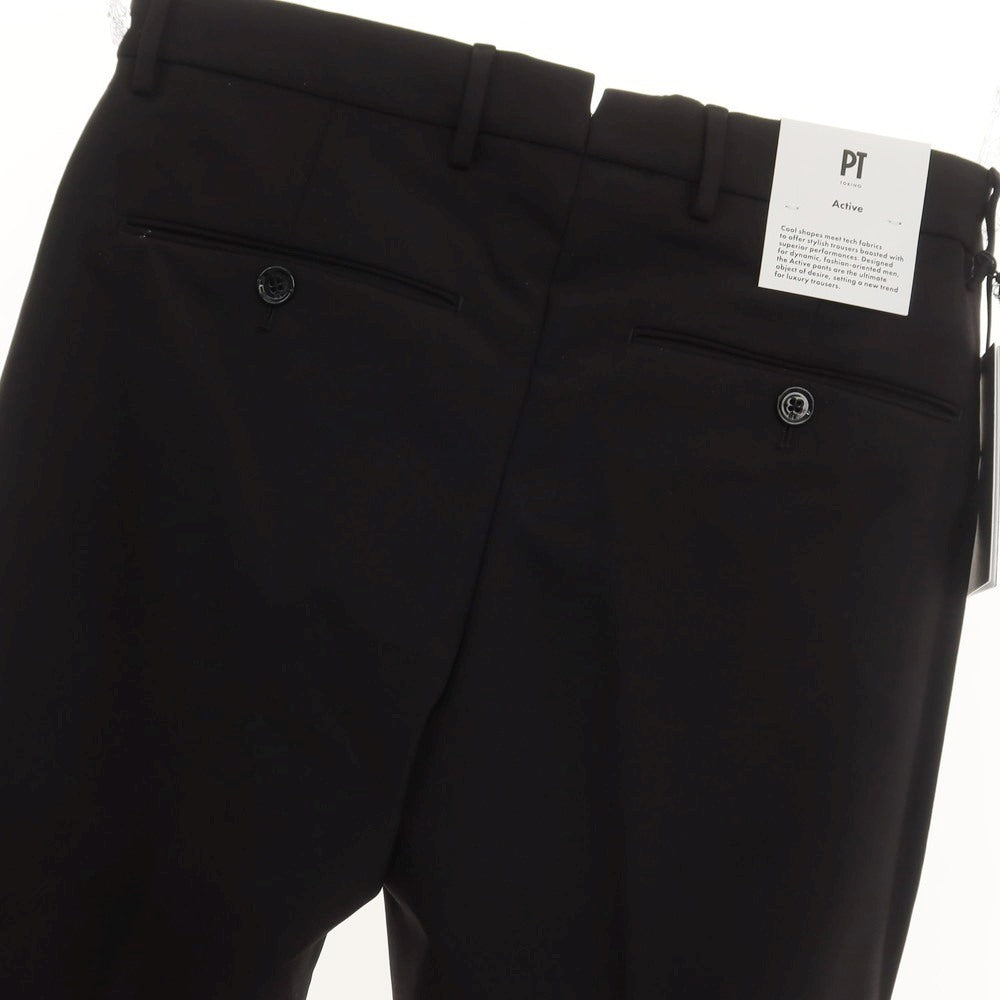 [New] PT TORINO Active Stretch Nylon Casual Slacks Pants
 Black [Size 44] [BLK] [S/S] [Condition Rank N] [Men&