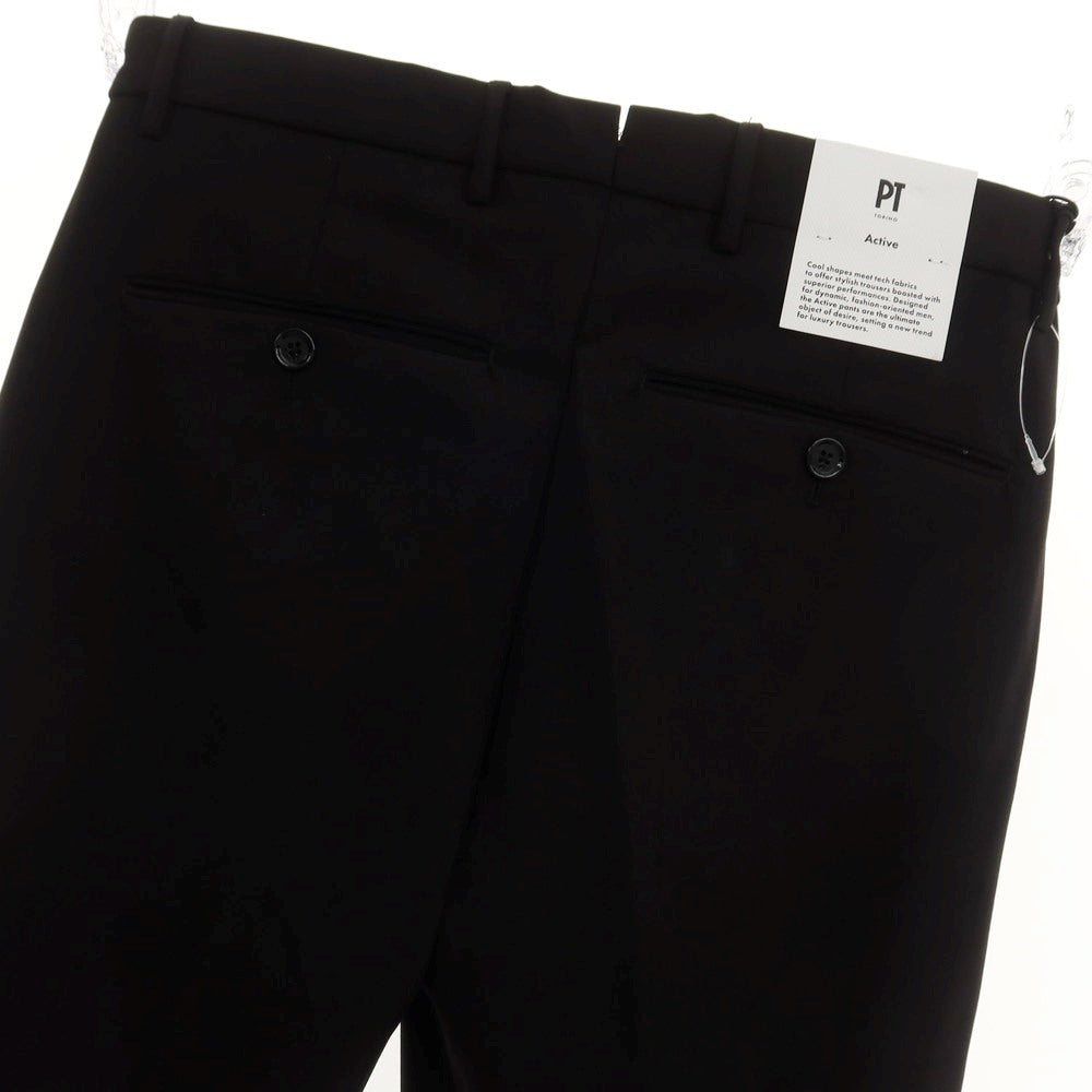 [New] PT TORINO Active Stretch Nylon Casual Slacks Pants
 Black [Size 44] [BLK] [S/S] [Condition Rank N] [Men&