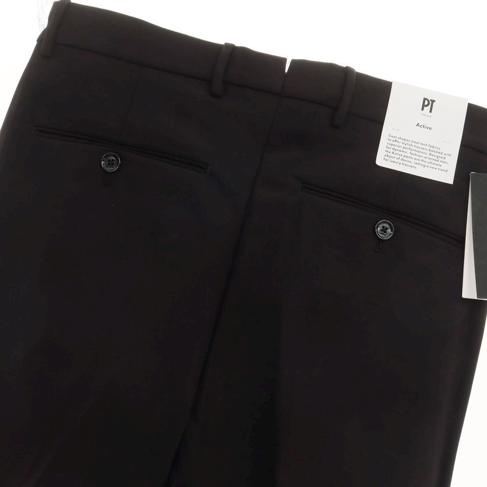 [New] PT TORINO Active Stretch Nylon Casual Slacks Pants
 Black [Size 46] [BLK] [S/S] [Condition Rank N] [Men&