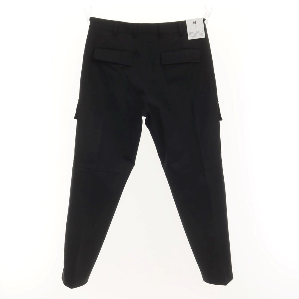 [New] PT TORINO Active polyester wool casual slacks pants
 Black [Size 48] [BLK] [S/S] [Condition Rank N] [Men&