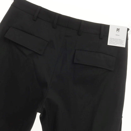 [New] PT TORINO Active polyester wool casual slacks pants
 Black [Size 48] [BLK] [S/S] [Condition Rank N] [Men&