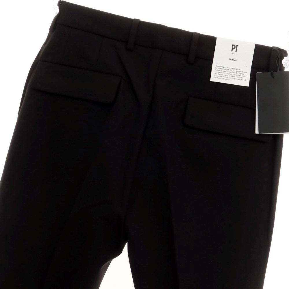 [New] PT TORINO Active Stretch Nylon Casual Slacks Pants
 Black [Size 46] [BLK] [S/S] [Condition Rank N] [Men&