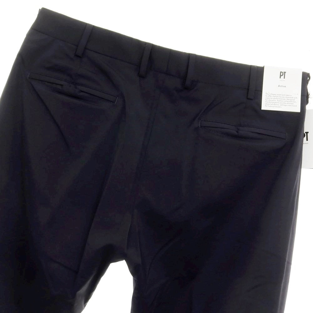 [New] PT TORINO Active EPSILON Stretch Wool Nylon Slacks Pants Dark Navy [52] [Condition Rank N] [Men&