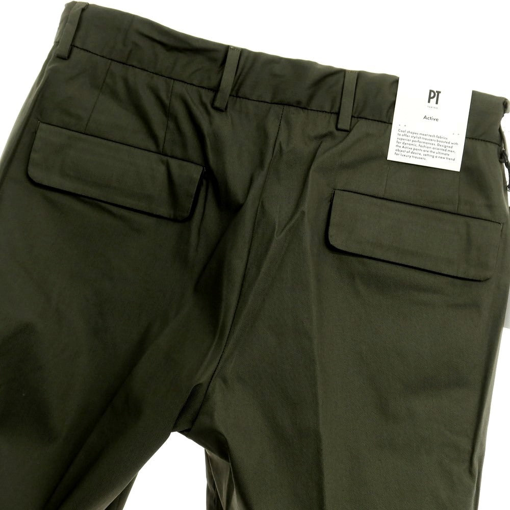 [New] PT TORINO Active Cotton Nylon Casual Slacks Pants
 Olive [Size 46] [GRN] [S/S] [Condition Rank N] [Men&