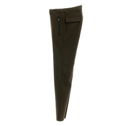 [New Outlet] PT TORINO Active Stretch Nylon Casual Slacks Pants Dark Olive [Size 46] [GRN] [S/S] [Condition Rank N-] [Men&