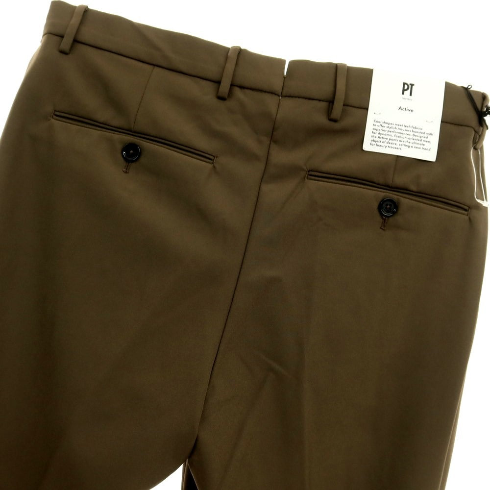 [New] PT TORINO Active Stretch Nylon Casual Slacks Pants
 Brown khaki [Size 46] [KAK] [S/S] [Condition Rank N] [Men&