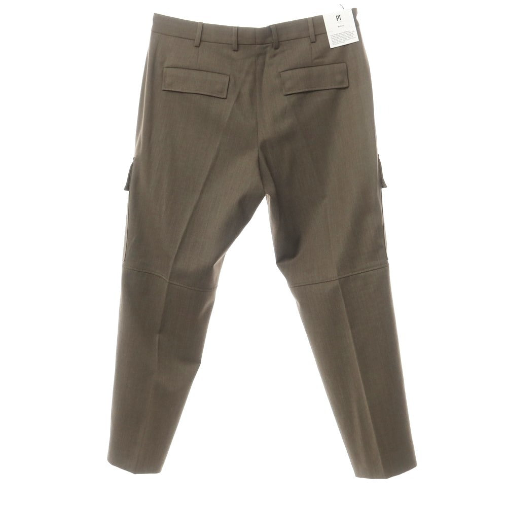 [New] PT TORINO Active Polyester Wool Cargo Casual Slacks Pants Ash Brown [Size 50] [BRW] [S/S] [Condition Rank N] [Men&