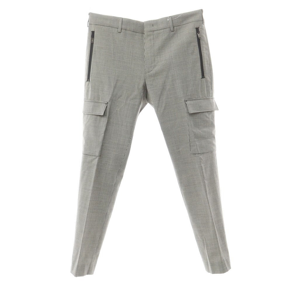 [New] PT TORINO Active Stretch Wool Cargo Casual Slacks Pants White x Black [Size 50] [GRY] [S/S] [Condition Rank N] [Men&