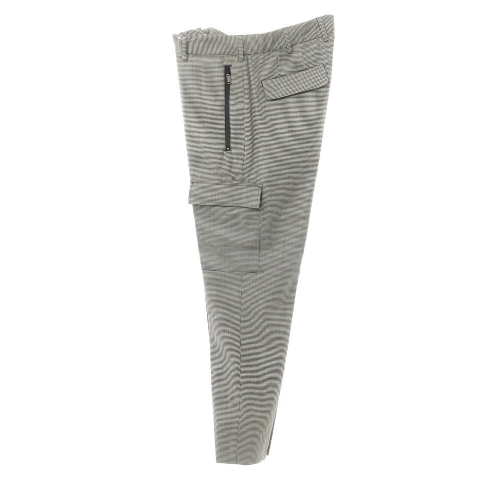 [New] PT TORINO Active Stretch Wool Cargo Casual Slacks Pants White x Black [Size 50] [GRY] [S/S] [Condition Rank N] [Men&