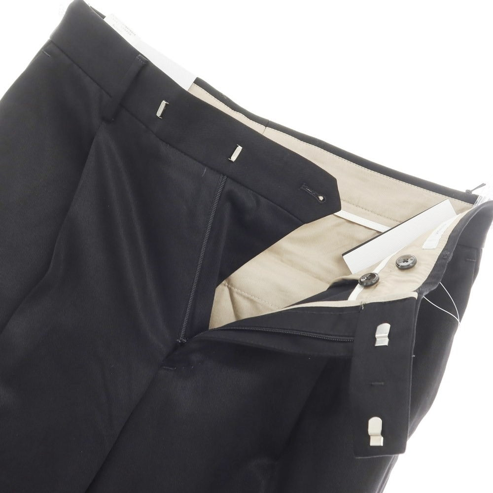 [New Outlet] PT Torino Edge QUINDICI Cellulose Cotton Slacks Pants Black [44 (Paper Tag) ][Condition Rank N- ][Men&