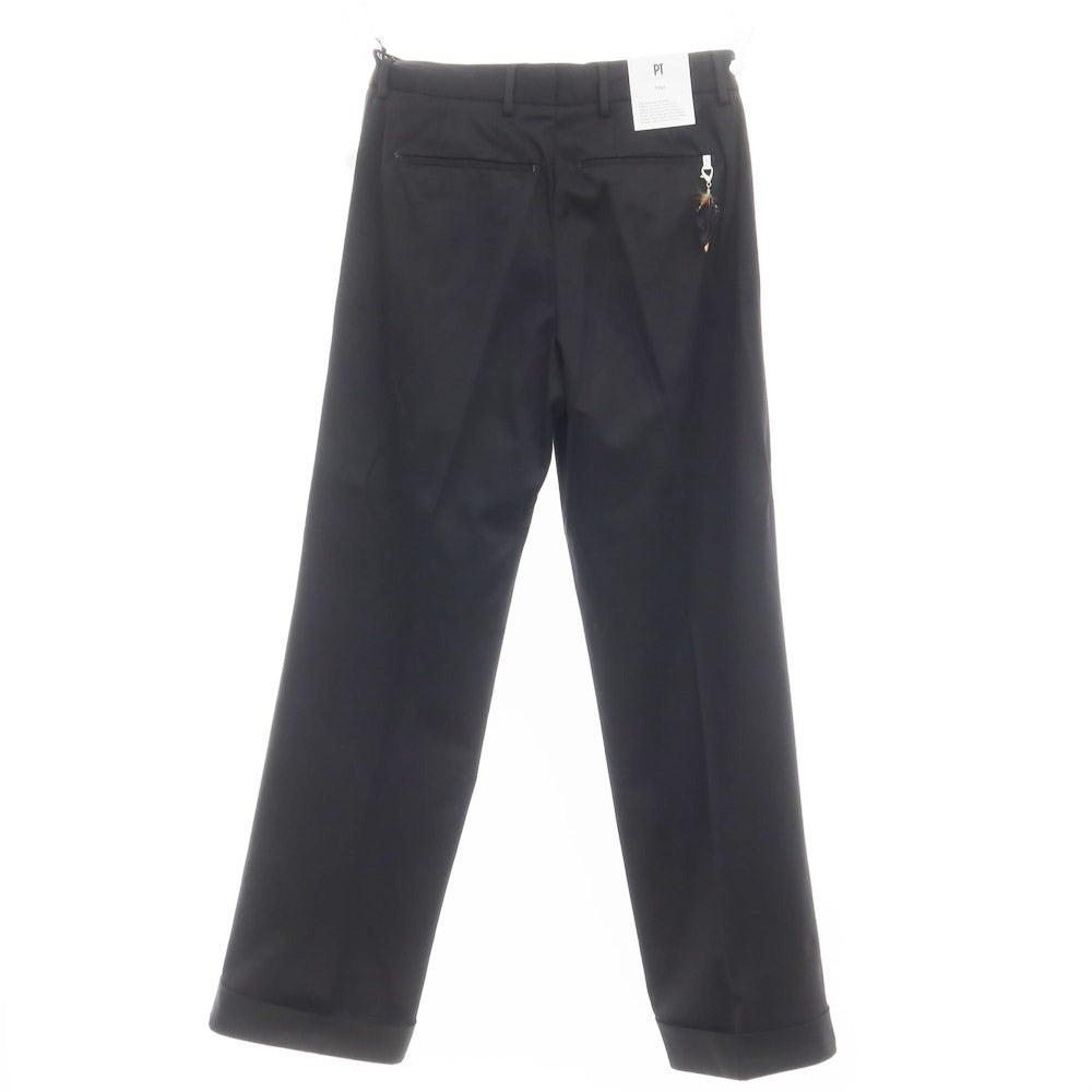 [New Outlet] PT Torino Edge QUINDICI Cellulose Cotton Slacks Pants Black [44 (Paper Tag) ][Condition Rank N- ][Men&