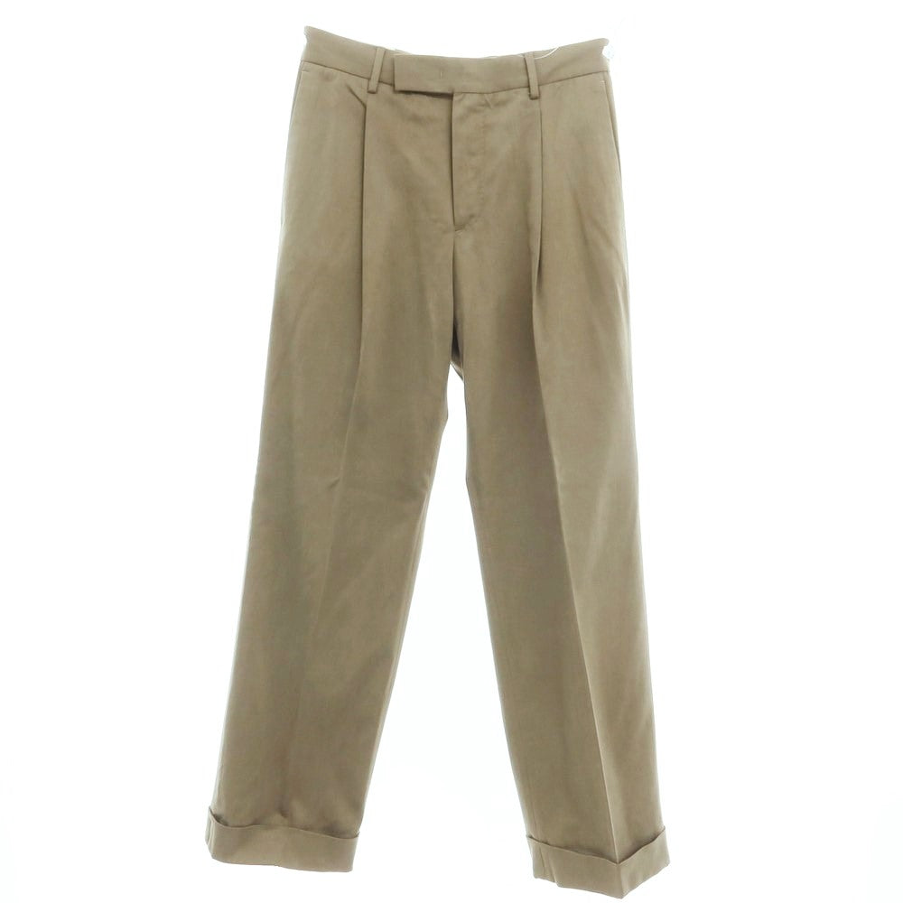 [New Outlet] PT Torino Edge QUINDICI Cellulose Cotton Slacks Pants Khaki [44] [Condition Rank N-] [Men&