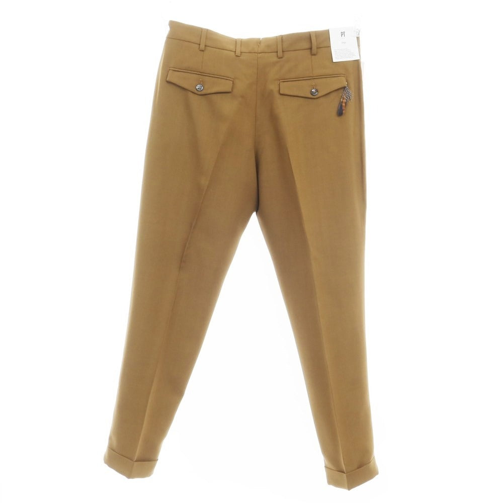 [New] PT TORINO Edge REBEL FIT Wool Mohair Slacks Pants Camel Brown [48] [Condition Rank N] [Men&