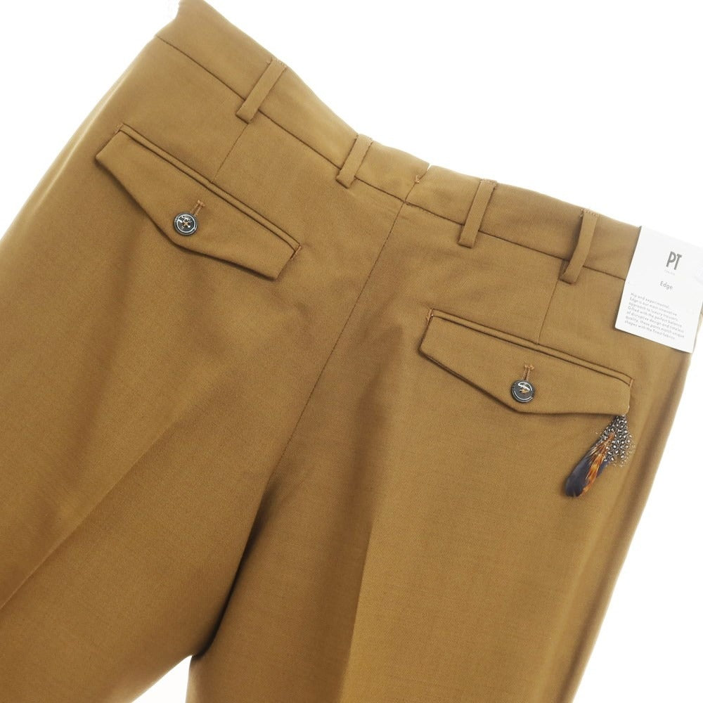 [New] PT TORINO Edge REBEL FIT Wool Mohair Slacks Pants Camel Brown [48] [Condition Rank N] [Men&