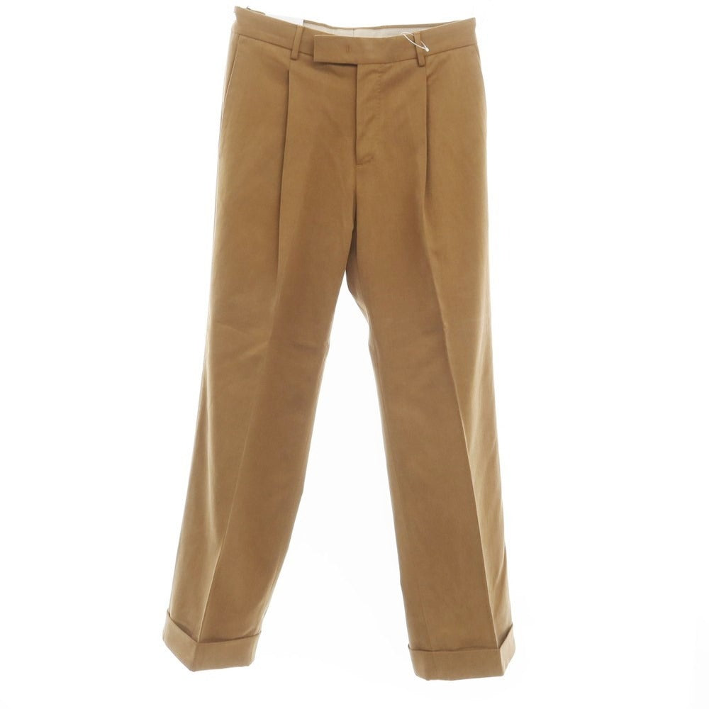 [New Outlet] PT Torino Edge QUINDICI Cellulose Cotton Slacks Pants Camel Brown [44] [Condition Rank N-] [Men&