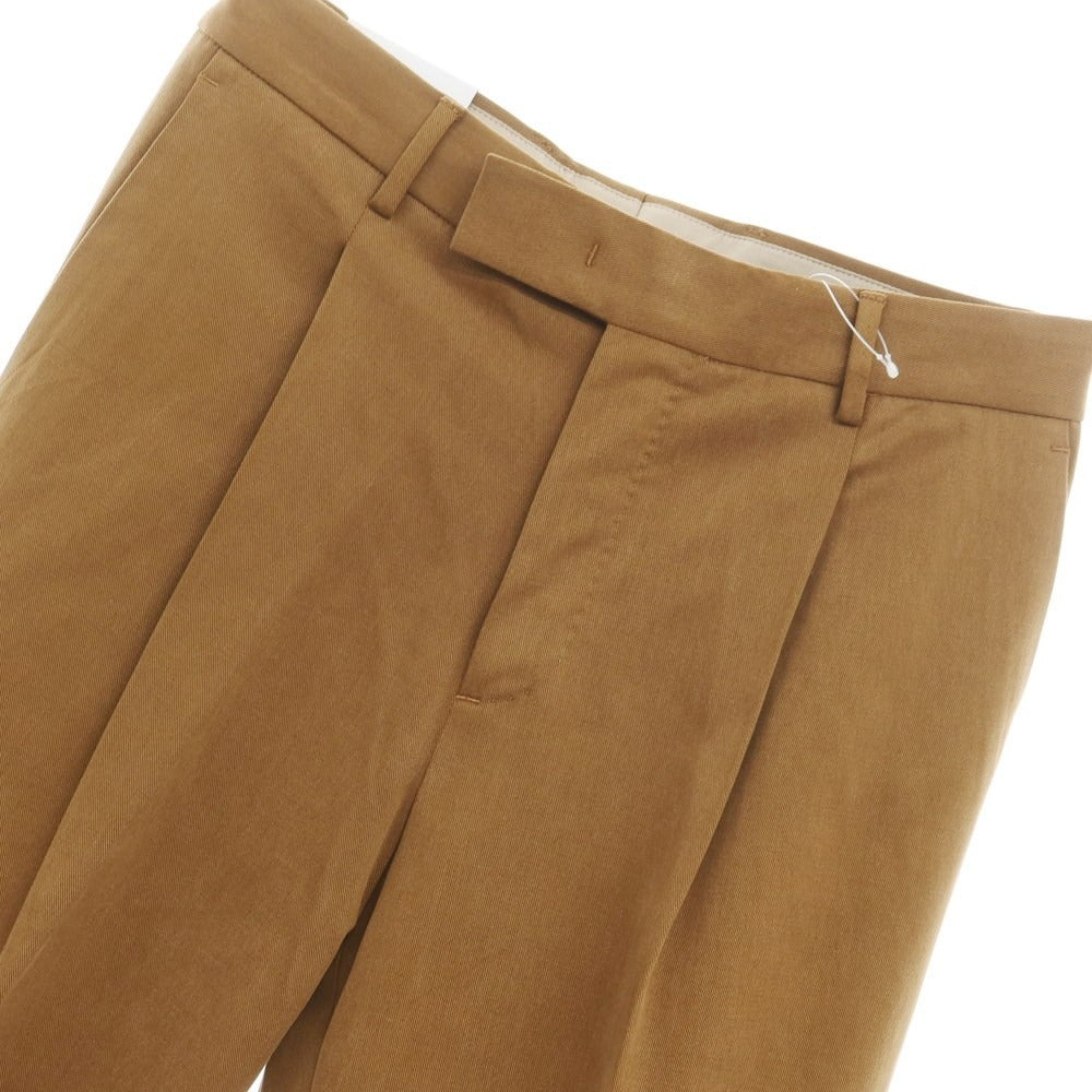 [New Outlet] PT Torino Edge QUINDICI Cellulose Cotton Slacks Pants Camel Brown [44] [Condition Rank N-] [Men&