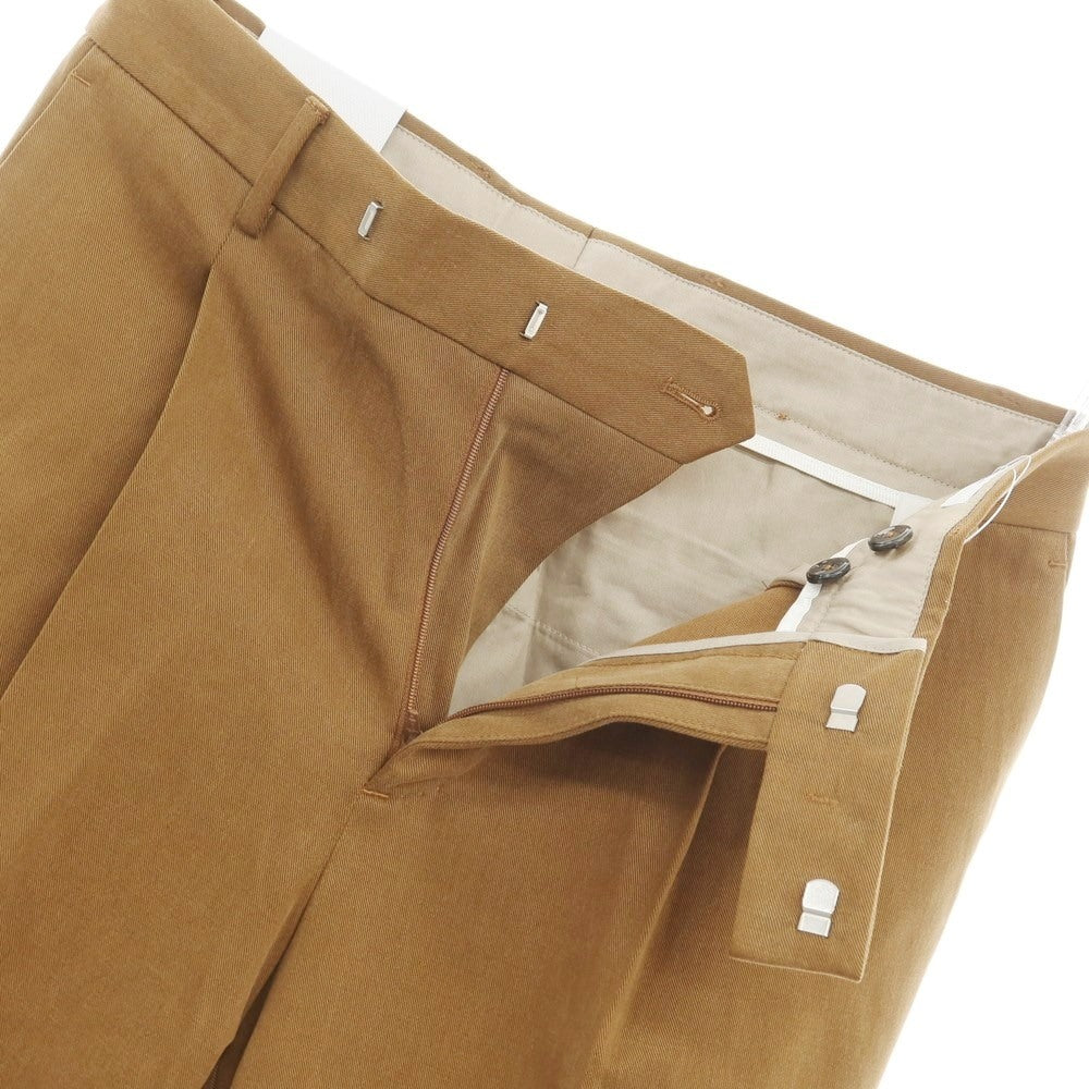 [New Outlet] PT Torino Edge QUINDICI Cellulose Cotton Slacks Pants Camel Brown [44] [Condition Rank N-] [Men&