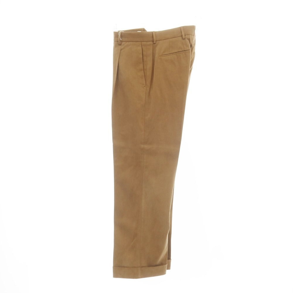 [New Outlet] PT Torino Edge QUINDICI Cellulose Cotton Slacks Pants Camel Brown [44] [Condition Rank N-] [Men&