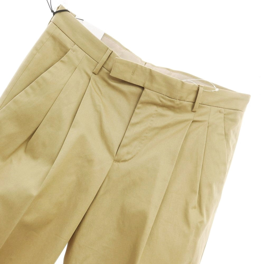 [New] PT TORINO Edge DICIANNOVE Stretch Cotton Slacks Pants Beige [46] [Condition Rank N] [Men&