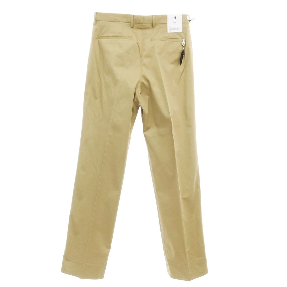 [New] PT TORINO Edge DICIANNOVE Stretch Cotton Slacks Pants Beige [46] [Condition Rank N] [Men&