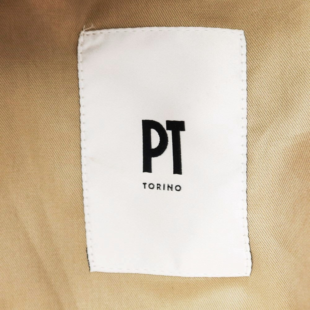 [New] PT TORINO Edge DICIANNOVE Stretch Cotton Slacks Pants Beige [46] [Condition Rank N] [Men&