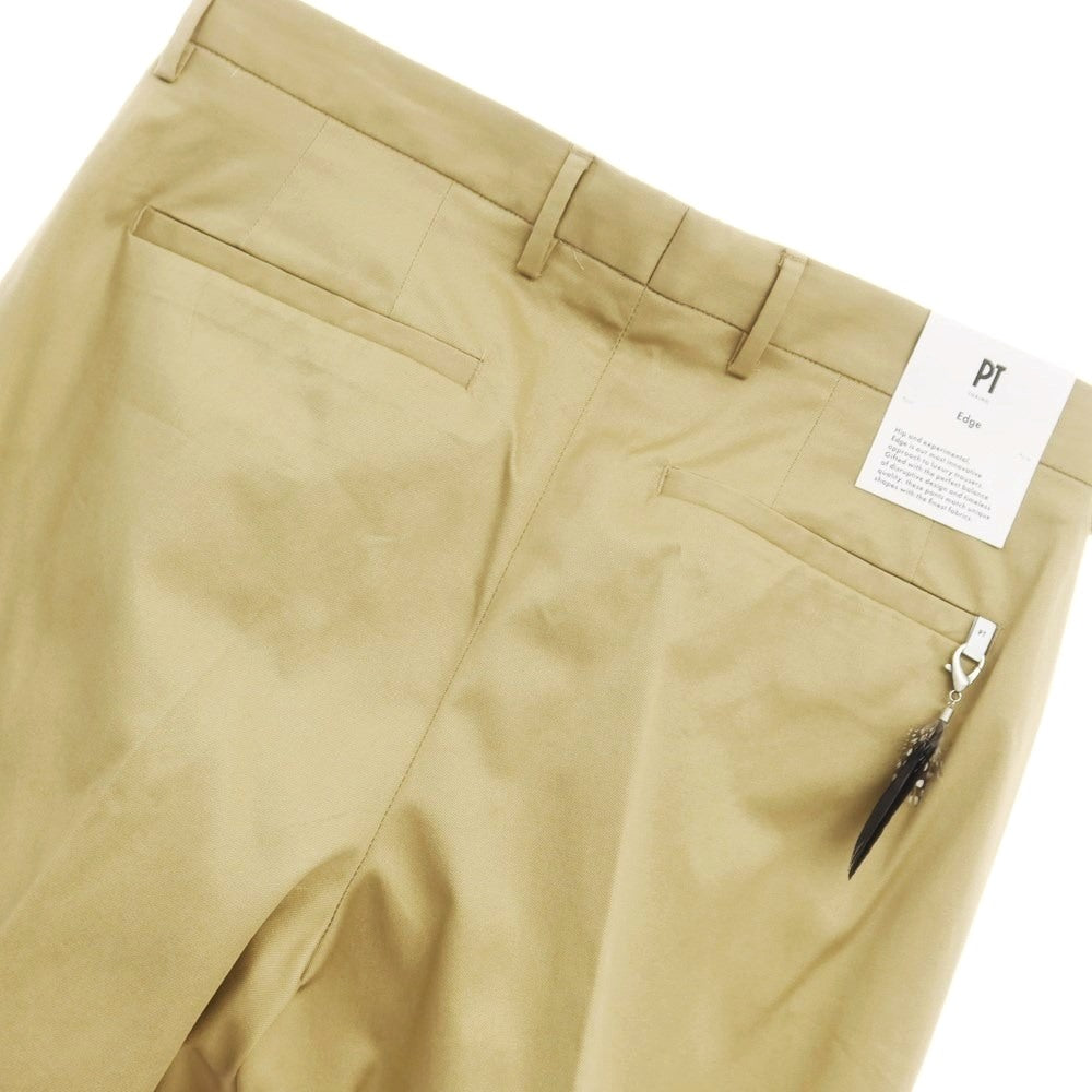 [New] PT TORINO Edge DICIANNOVE Stretch Cotton Slacks Pants Beige [50] [Condition Rank N] [Men&