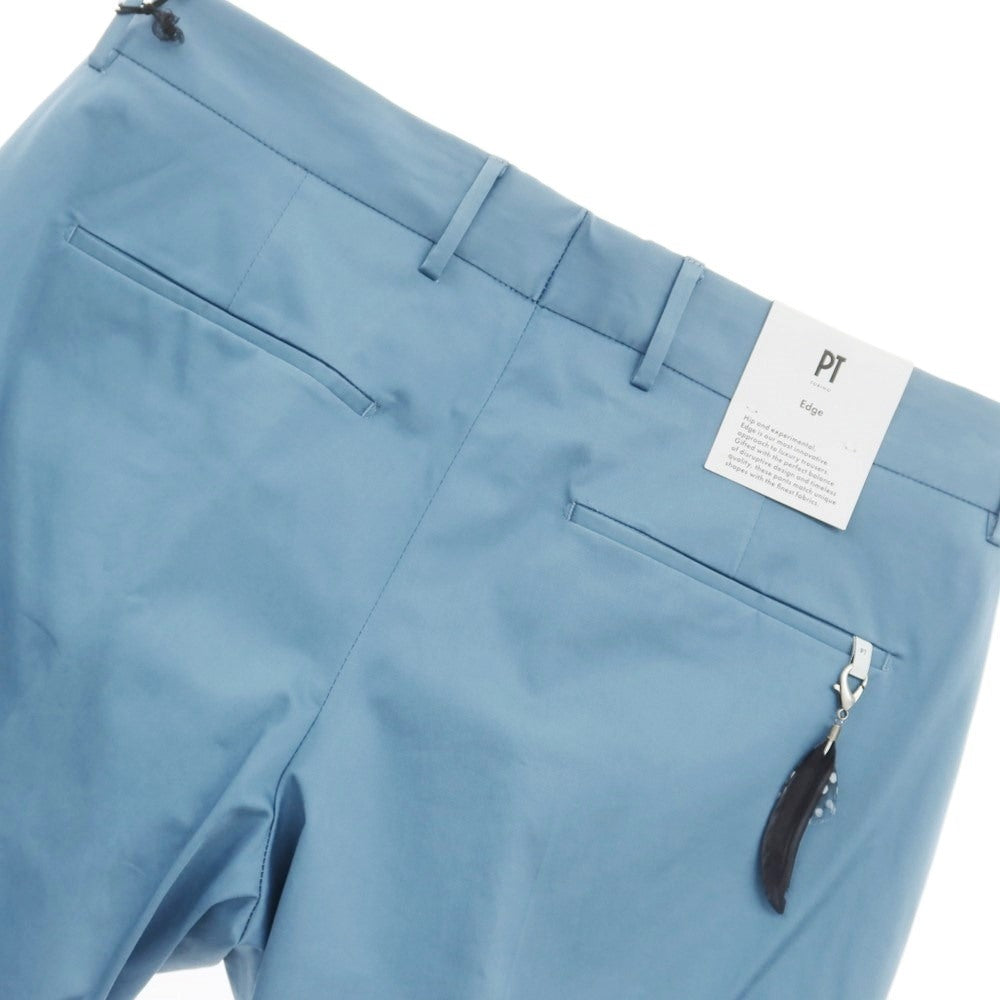 [New] PT Torino Edge REBEL FIT Stretch Cotton Slacks Pants Light Blue [46] [Condition Rank N] [Men&