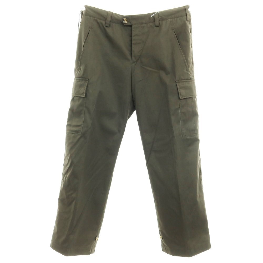 [New] PT TORINO Reworked Cotton Cargo Casual Slacks Pants Dark Ash Olive [Size 34] [GRN] [S/S] [Condition Rank N] [Men&