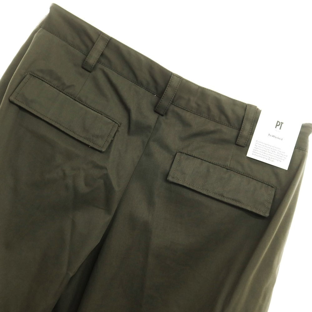 [New] PT TORINO Reworked Cotton Cargo Casual Slacks Pants Dark Ash Olive [Size 34] [GRN] [S/S] [Condition Rank N] [Men&