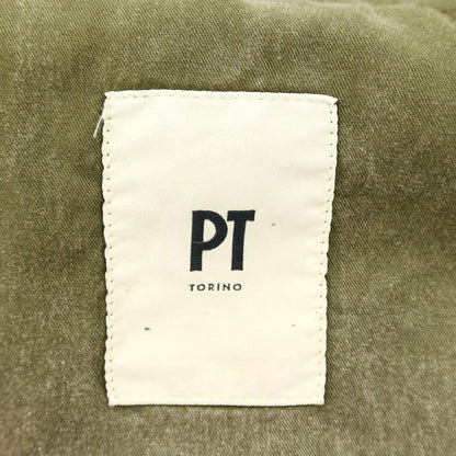 [New] PT TORINO Reworked Cotton Linen Casual Slacks Pants Dark Olive [Size 32] [GRN] [S/S] [Condition Rank N] [Men&