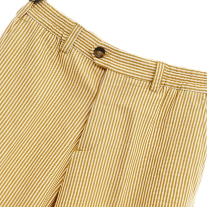 [New] PT TORINO Reworked Cotton Striped Casual Slacks Pants Off-white x Mustard Brown [Size 32] [YEL] [S/S] [Condition Rank N] [Men&