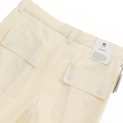 [New Outlet] PT TORINO Reworked Cotton Linen Casual Slacks Pants Ivory [Size 29] [BEI] [S/S] [Condition Rank N-] [Men&