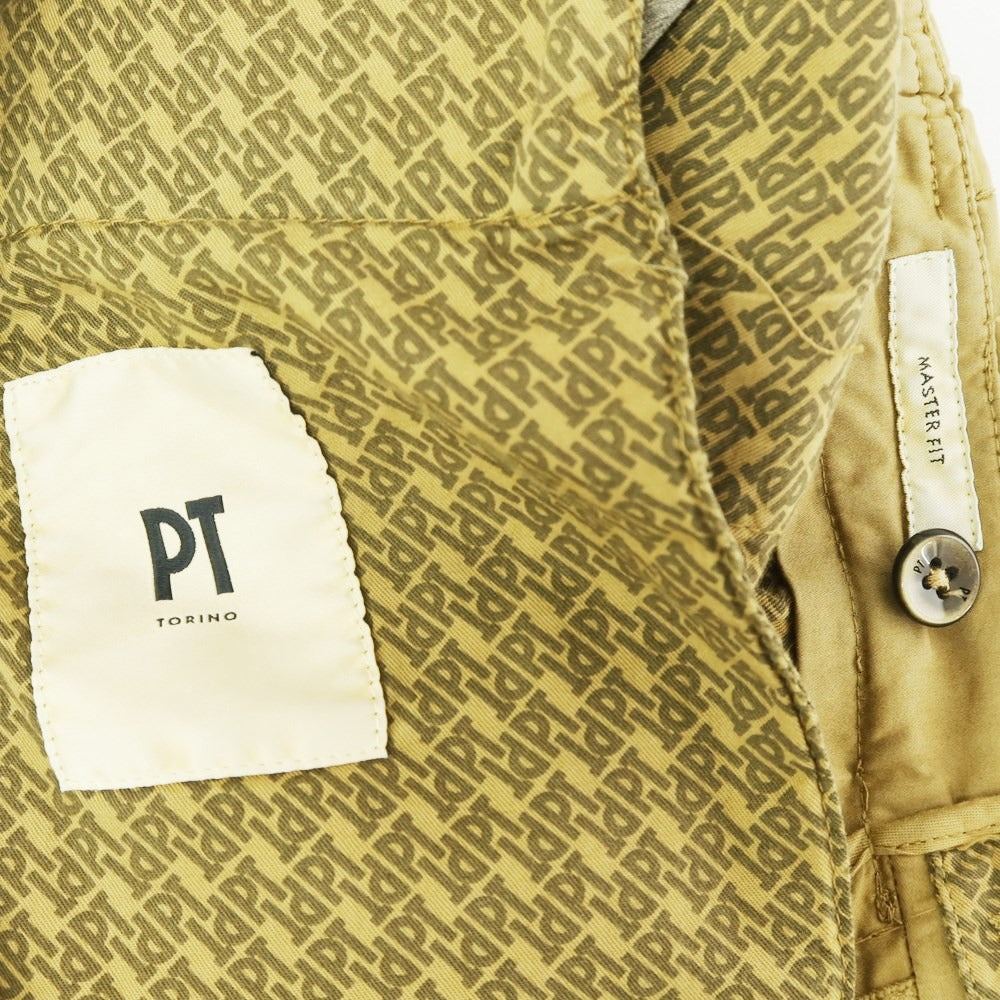 [New] PT TORINO Cotton Nylon Polyester Casual Slacks Pants Khaki [Size 46] [KAK] [S/S] [Condition Rank N] [Men&