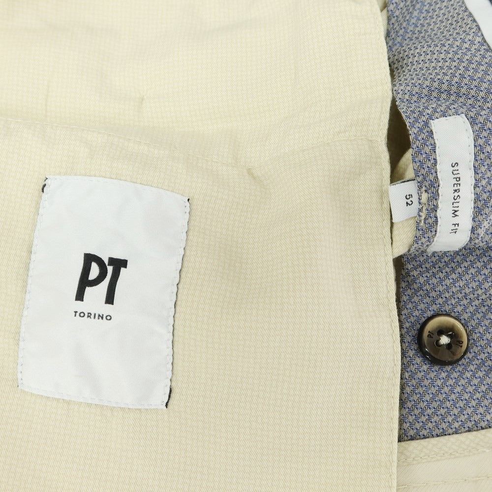 [New Outlet] PT TORINO Cotton Cellulose Casual Slacks Pants Ivory Beige [Size 52] [BEI] [S/S] [Condition Rank N-] [Men&