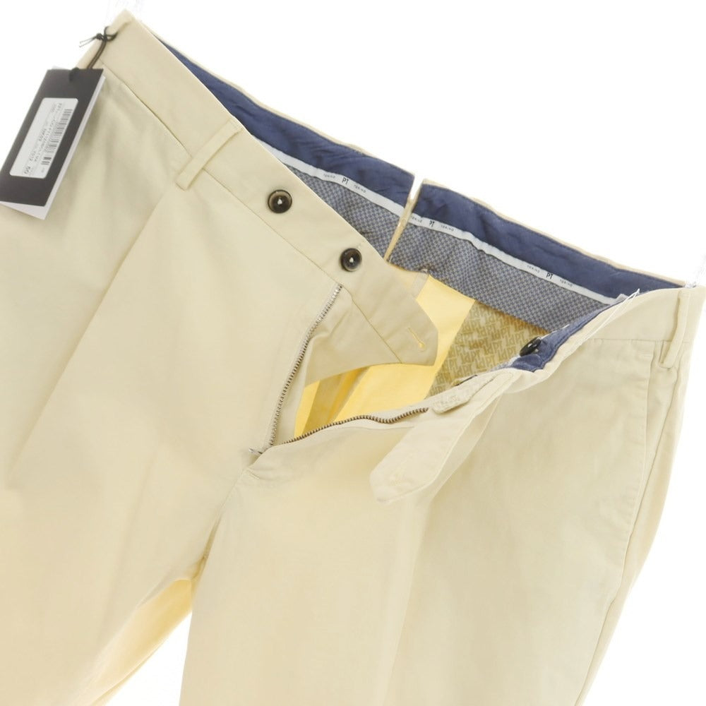 [New] PT TORINO Stretch Cotton Casual Slacks Pants Cream Color [Size 50] [BEI] [S/S] [Condition Rank N] [Men&