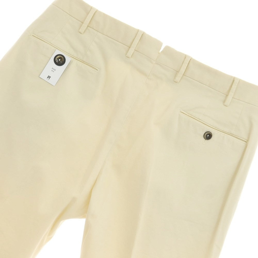 [New] PT TORINO Stretch Cotton Casual Slacks Pants Cream Color [Size 50] [BEI] [S/S] [Condition Rank N] [Men&