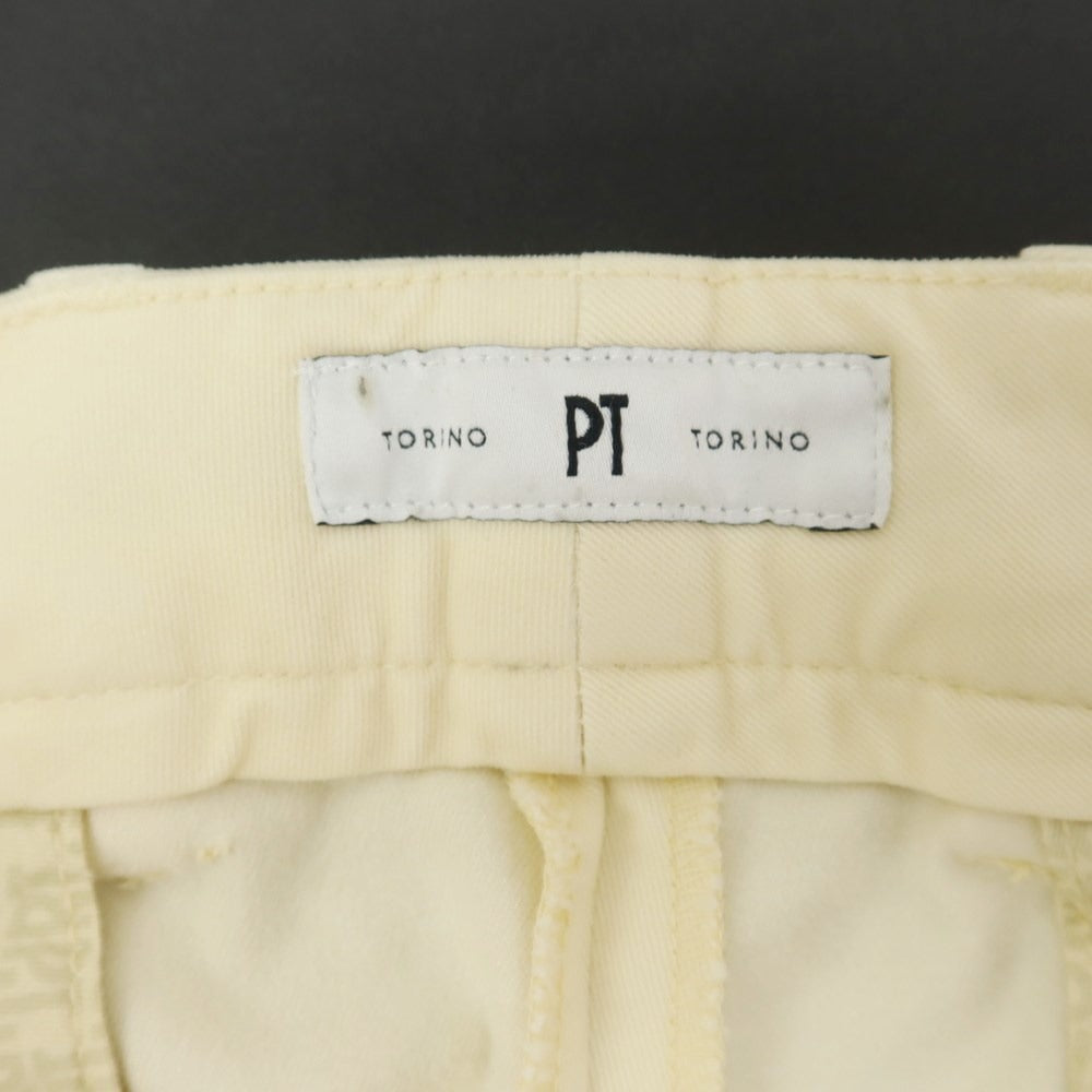 [New] PT TORINO Rayon Cotton Casual Slacks Pants Cream Color [Size 42] [BEI] [S/S] [Condition Rank N] [Men&