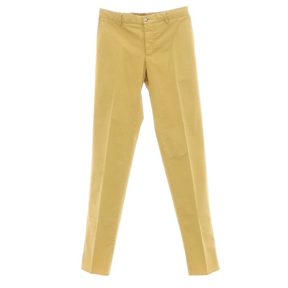 [New Outlet] PT TORINO Stretch Cotton Easy Casual Slacks Pants Yellow Ocher [46] [Condition Rank N-] [Men&