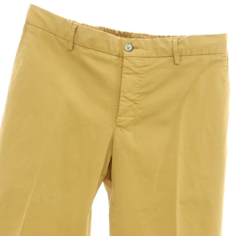 [New Outlet] PT TORINO Stretch Cotton Easy Casual Slacks Pants Yellow Ocher [46] [Condition Rank N-] [Men&